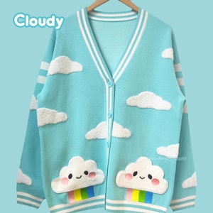 Sweater weather cardigans Cloud cardigan Cute cardigan Kawaii apparel Please read description Cloudy