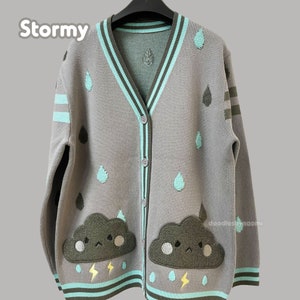 Sweater weather cardigans Cloud cardigan Cute cardigan Kawaii apparel Please read description Stormy