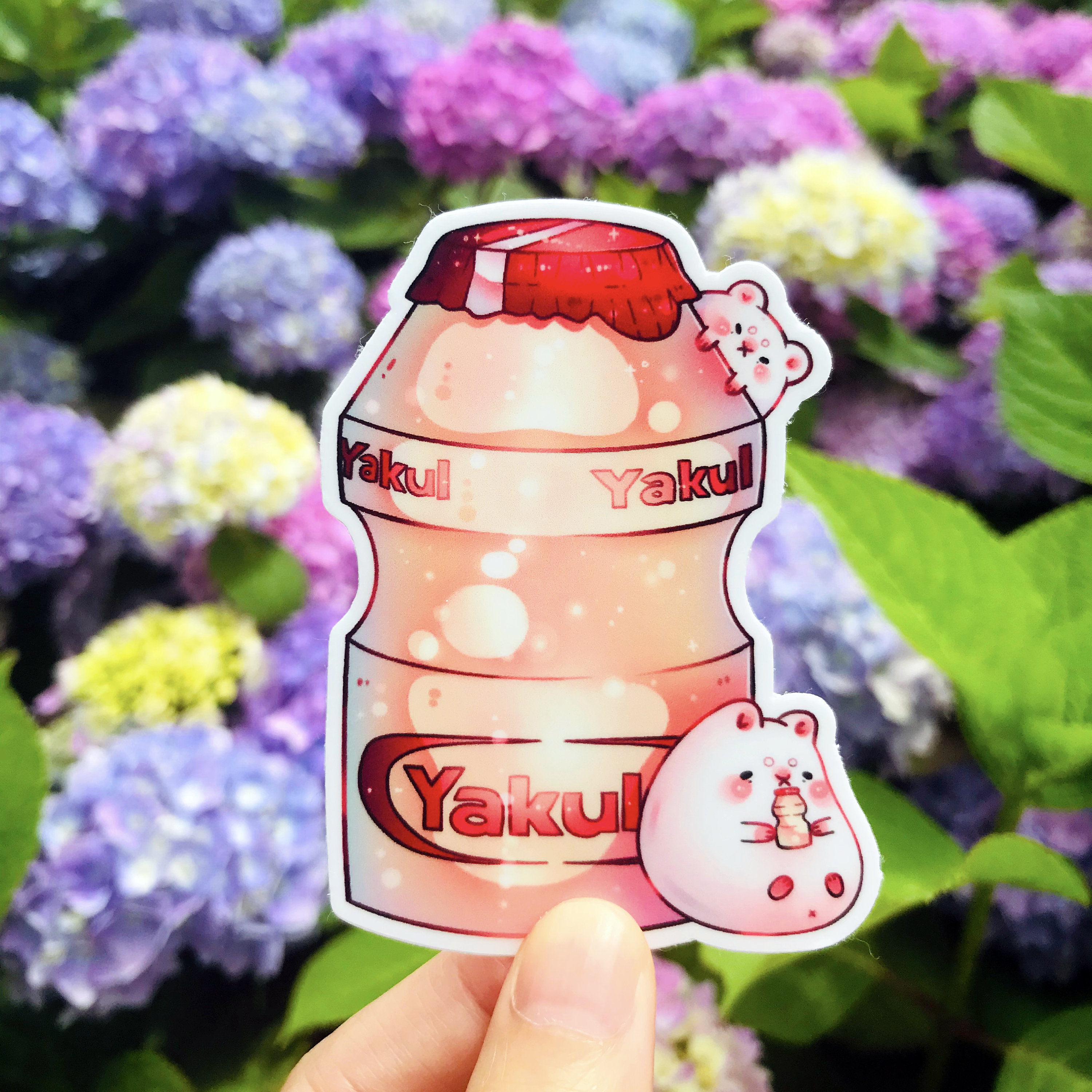 Yakult sticker | Yogurt drink sticker | Cute vinyl sticker | Cute laptop decal