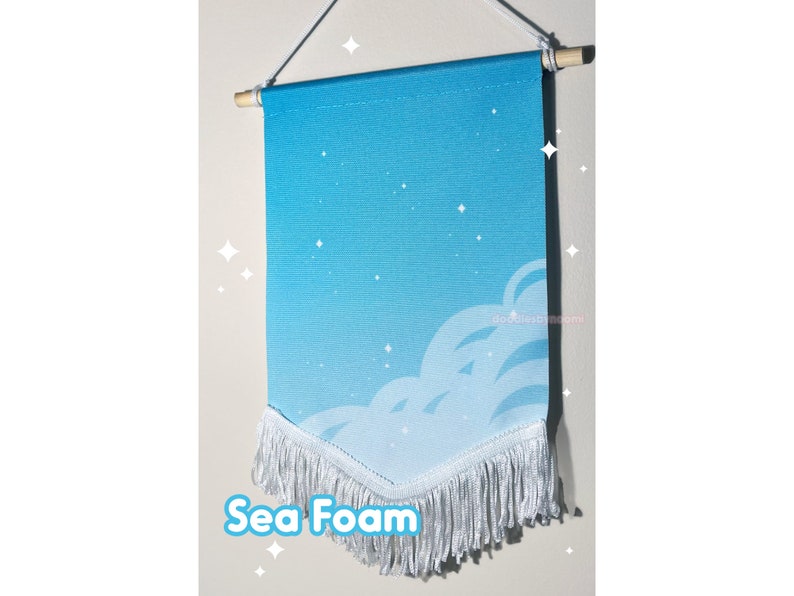 Enamel pin banner Pin display banner Display banner Sea Foam