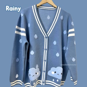 Sweater weather cardigans Cloud cardigan Cute cardigan Kawaii apparel Please read description Rainy