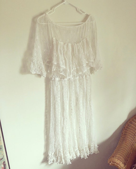 white crochet festival dress