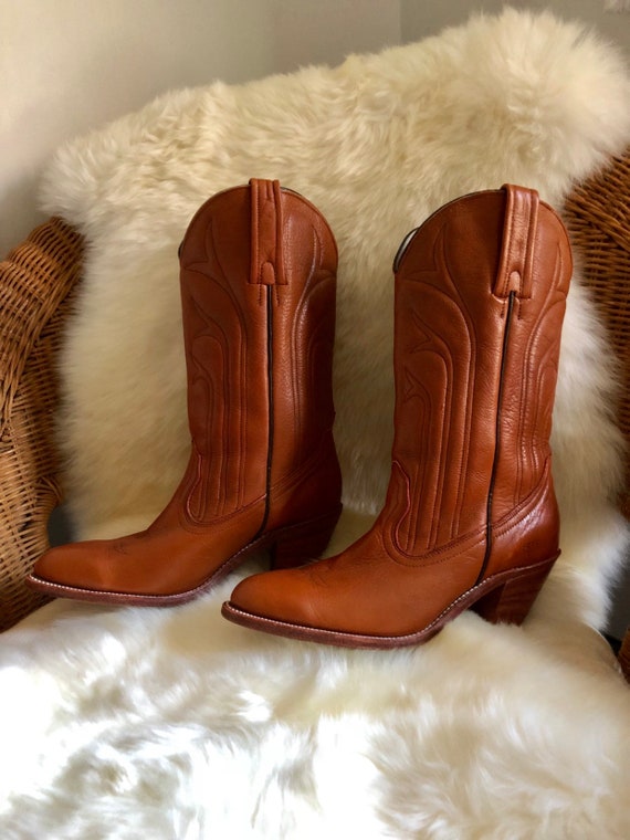 cognac cowboy boots