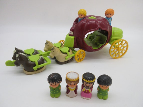 1977 Tree Tots Carriage Queen King Horses Kenner Vintage Fisher Price Little People Adventure Family Tree House Etsy Australia