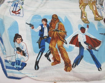 1980 Empire Strikes Back FLAT BED SHEET  - Star Wars - Vintage Original