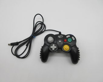 2002 Gamecube Mad Catz Black Controller  - Nintendo Gamecube (Tested+Cleaned) CiB