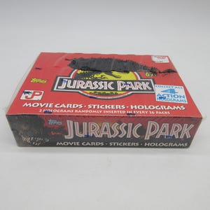 Scatola di cera JURASSIC PARK 1992 - Sigillata - 36 confezioni - Completa - Topps - Carta non sportiva - Non sportiva
