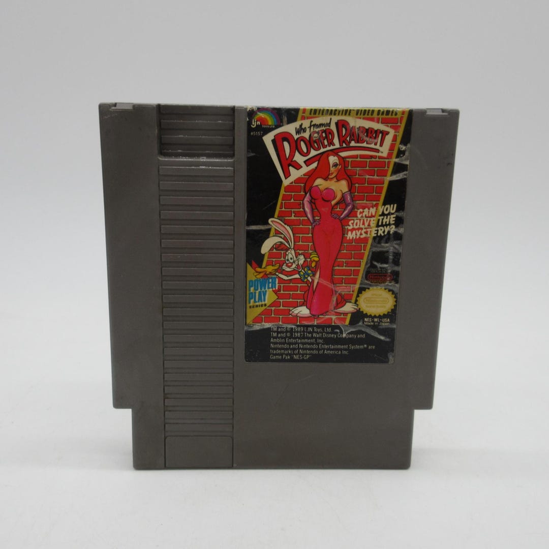 1989 Who Framed Roger Rabbit (NES) Nintendo Cartridge (tested+cleaned ...