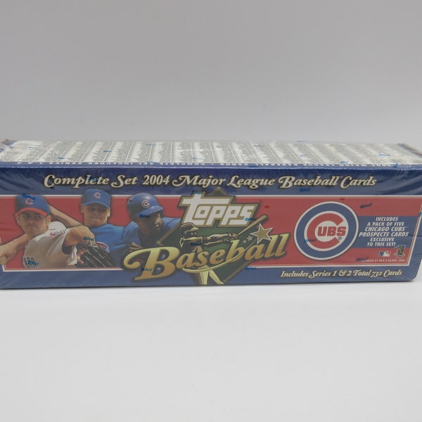 2004 Topps Factory Sealed w/ Cubs Prospect Set - 732 Cards  - Series 1 & 2 - Complete Set - Baseball MLB - Sports Card -