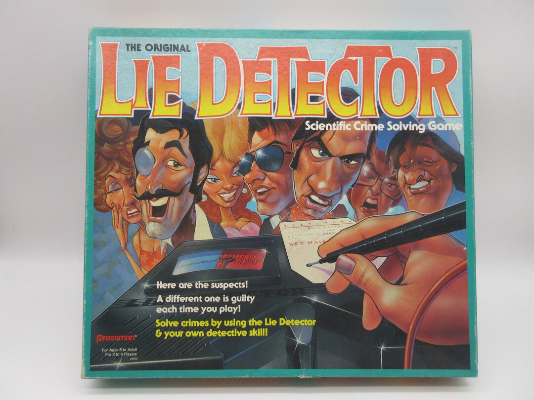 1987 LIE DETECTOR Board Game Mattel the Original Etsy
