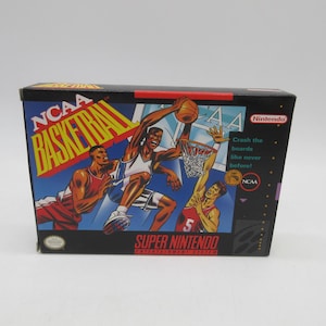 1992 NCAA BASKETBALL W/ Box + Paperwork  (SNES) Super Nintendo Game (Tested + Cleaned)