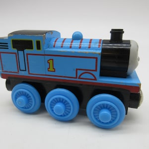 1990's Thomas #1 -  The Tank Engine - Wooden Magnet - Learning Curve Train (by ERTL) Die-cast - Britt Allcroft Diecast