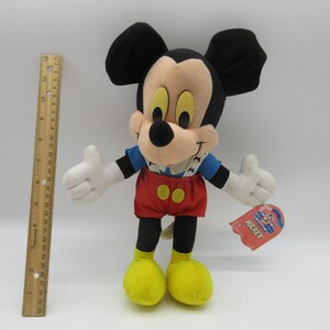 1980 MICKEY MOUSE Plush Doll w/ Tag  - Vintage DISNEY Toy