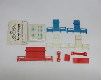 1968 Liddle Kiddle Snap-Happy Furniture Sofa Set w/ Instructions - Unassembled -  Kolognes - Mattel - Barbie Doll  - Accessory Mod Little