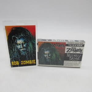 1998 ROB ZOMBIE プロモ Hellbilly カセット + バックステージコンサートパス + カセット - ロックンロール - ヘビーメタル - パンク - ヘアバンド - 80年代 -