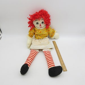 Poupée Raggedy Anne des années 1960 - American Greetings - Poinçon - Mini figurine articulée de poupée en peluche