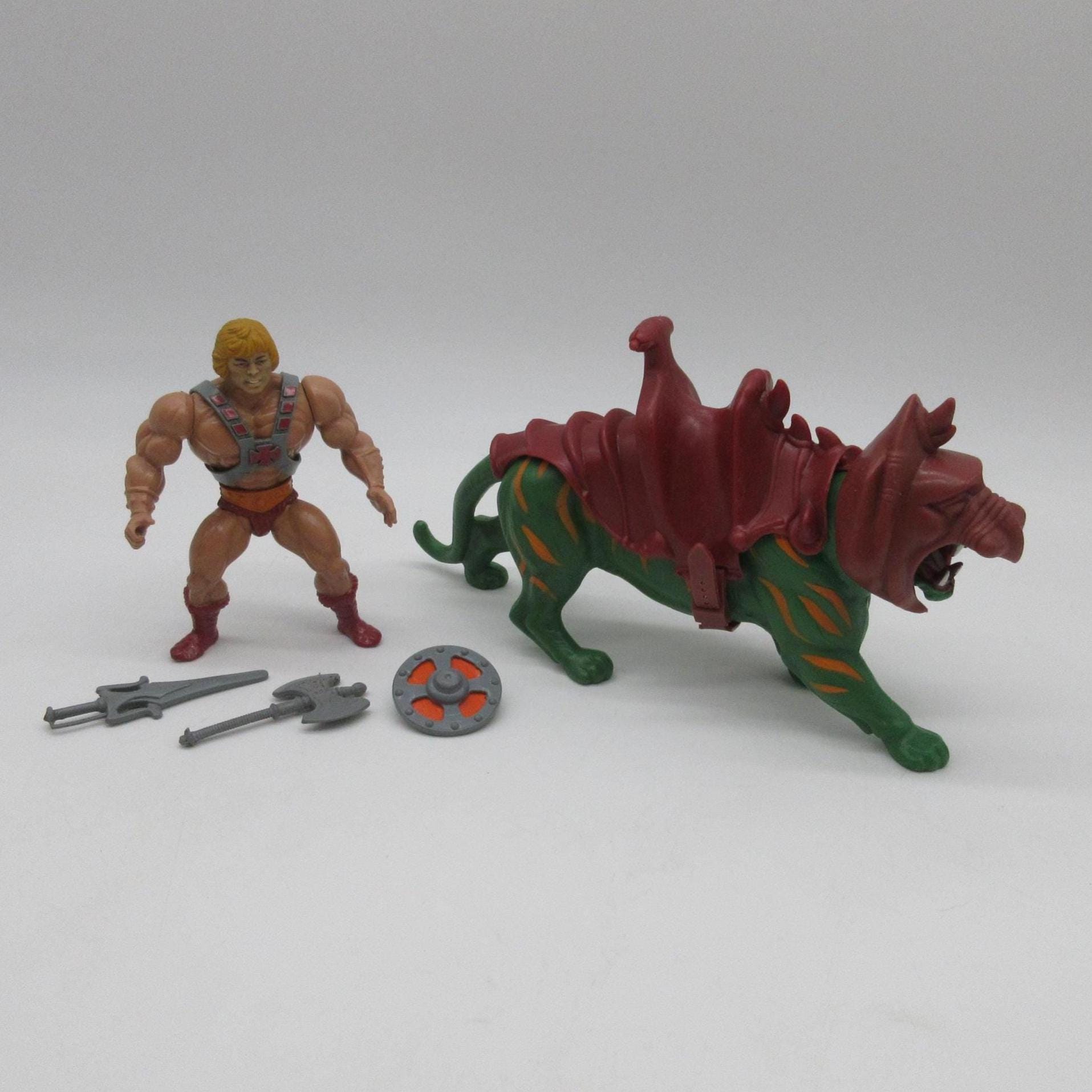 1981 HE-MAN + Battle Cat 100% Complete -  Action Figure (Motu) Masters of the Universe (He-man) Battlecat