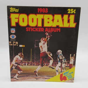 1983 Topps Football Sticker Album - NFL - Yearbook -  Card