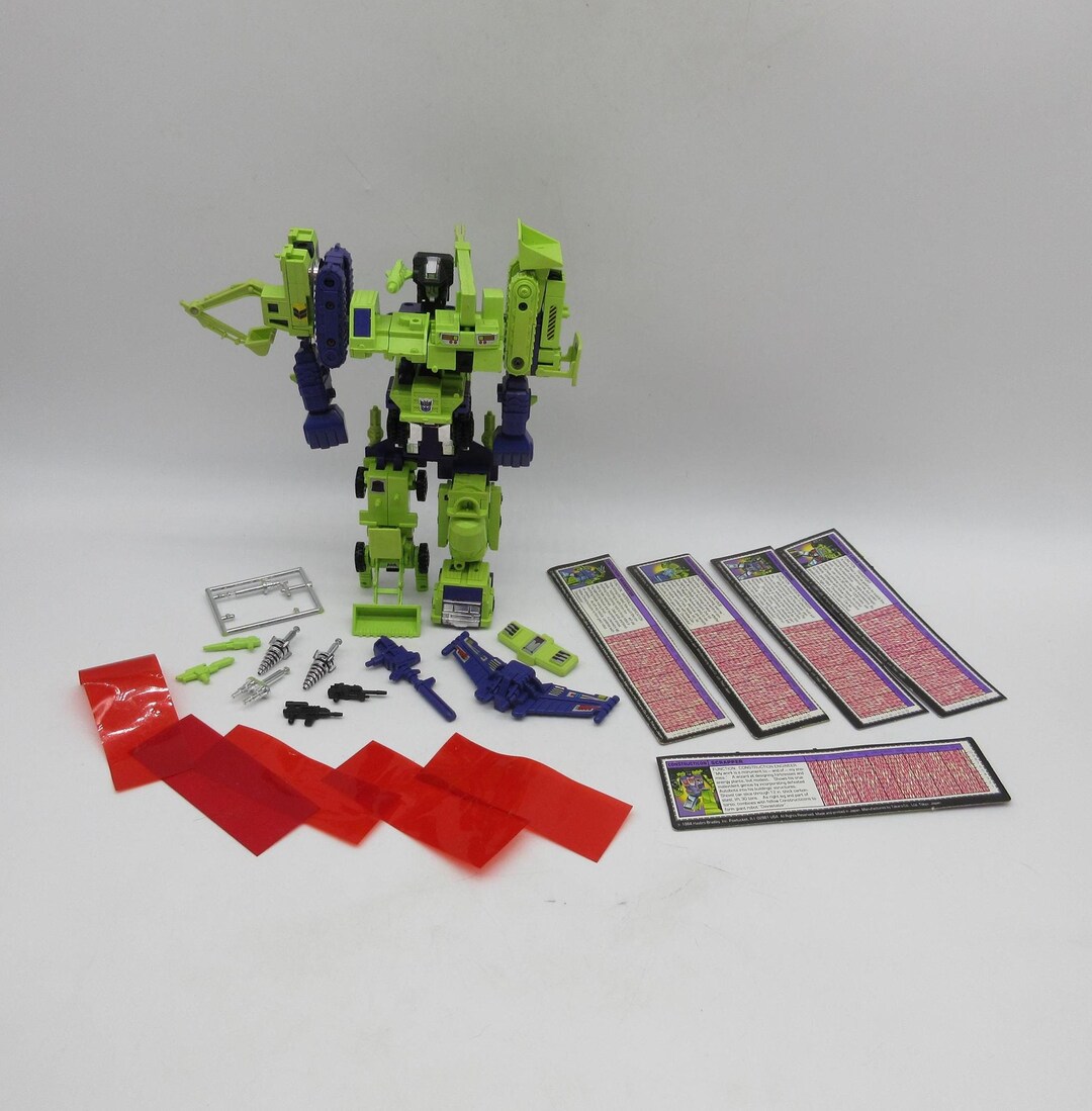 1985 DEVASTATOR Constructicons 100% Complete W/ Tech Specs + Decoders ...