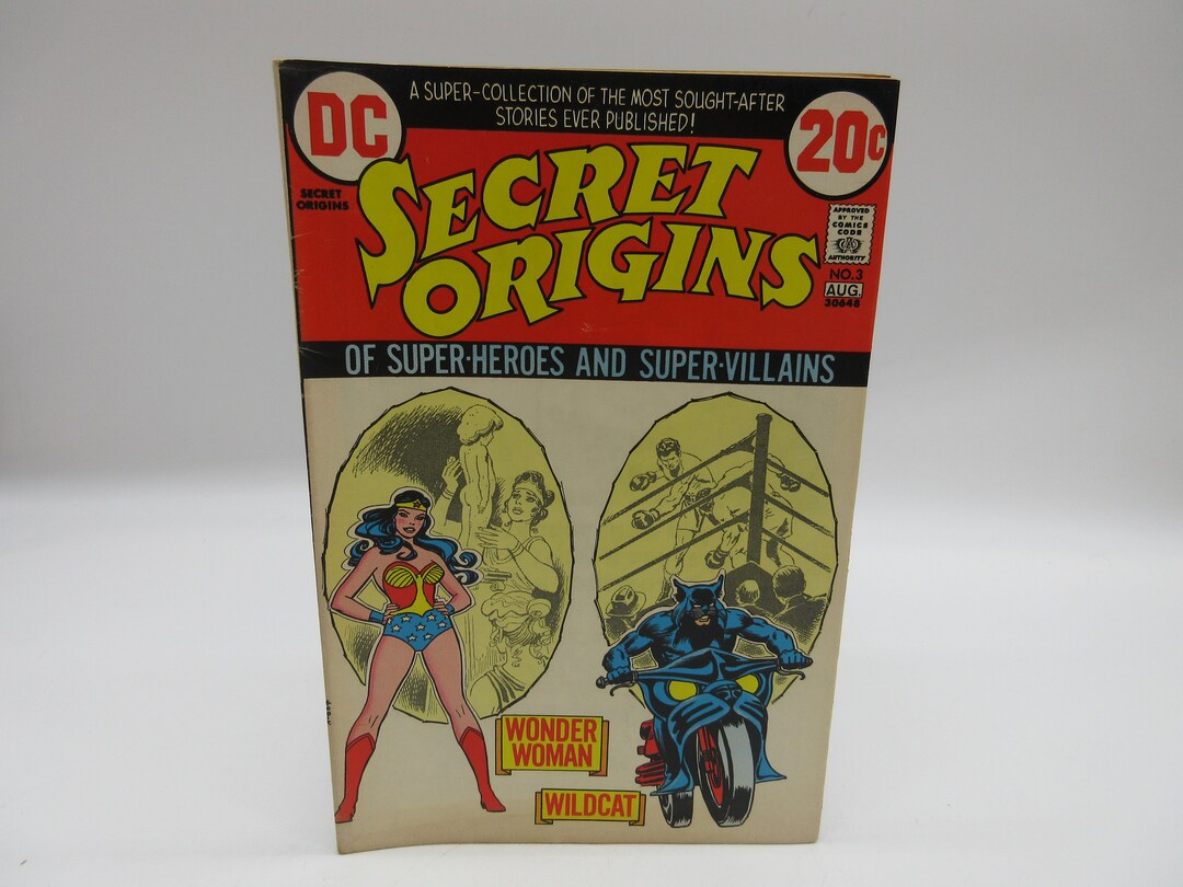 1973 #3 SECRET ORIGINS - Wonder Woman + Wildcat - Comic Book - Etsy