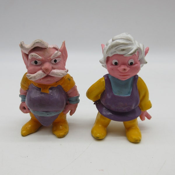 1983 Trobbits - Paulo und Balkar - Schwarzstern - Galoob - Actionfigur - Vintage Spielzeug