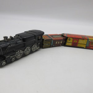 Trem de brinquedo de lata dos anos 50 - Japão - Union Pacific - Santa Fé - Eerie - Marx Like -
