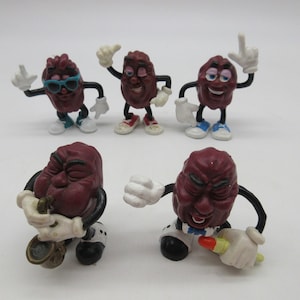 1987 California Raisins Lot #1 - Applause - PVC figures - Action Figure - Vintage Toy 80&#39;s Gift Toy
