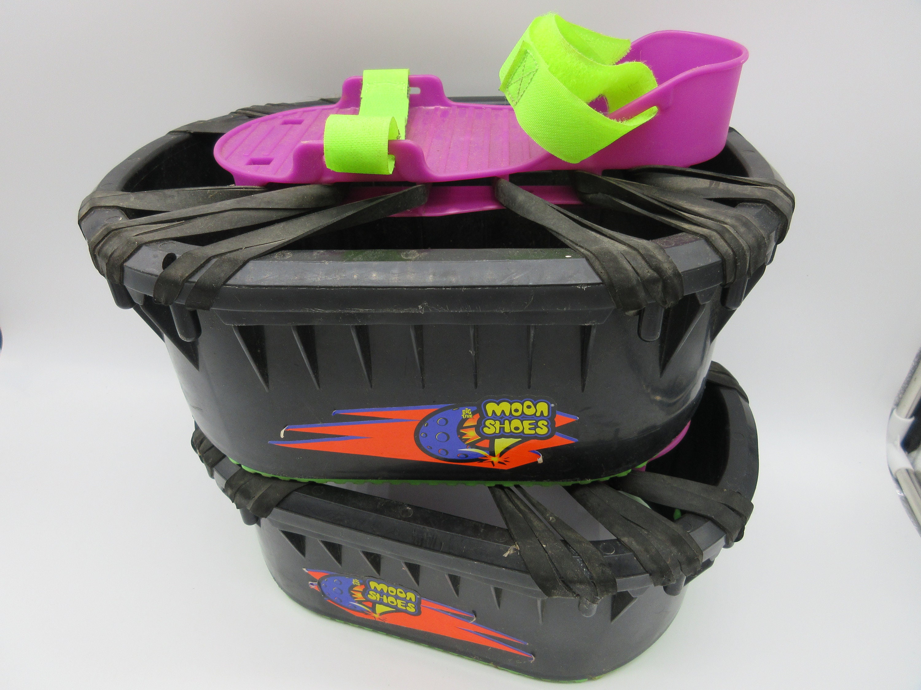 Vintage Moon Shoes 1989 Bouncy Anti-Gravity Boots- Purple & Black  Nickelodeon