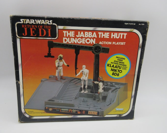 1982 Jabba the Hutt Dungeon Playset W/box Star Wars kenner Vintage