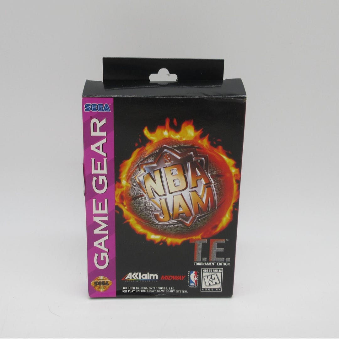 1994 *read* NBA JAM Game Gear BOX W/ Instructions /paperwork Only