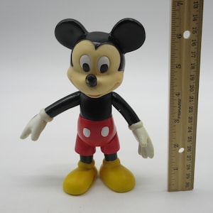 1980&#39;s Large MICKEY MOUSE - 7&quot; Posable  - Vintage DISNEY Toy