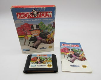 1992 MONOPOLY - Complete - CIB -   Sega Genesis (Tested + Cleaned) Game