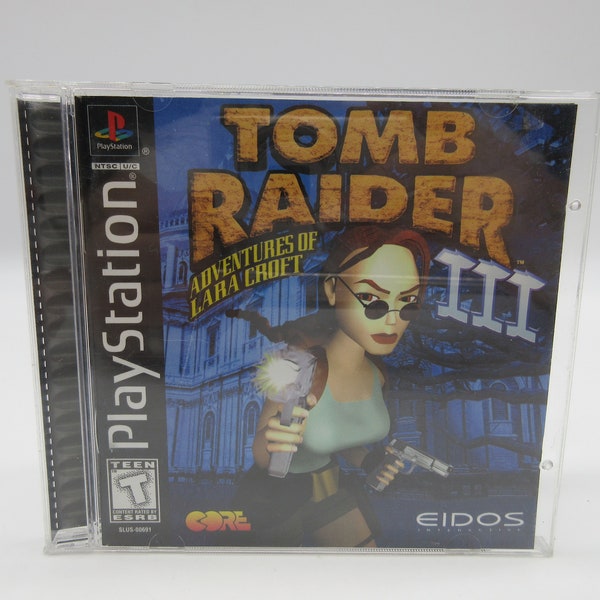 1998 Tomb Raider III - Complete - Playstation 1 (Tested + Cleaned ) - Game PS1 Xbox - Black Label