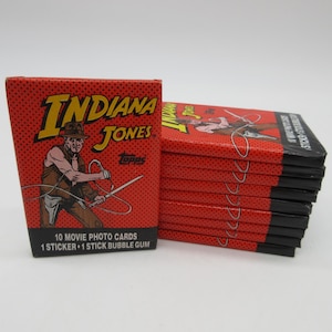 Lot de cire Indiana Jones 1984 - Neuf - scellé - Topps - Temple maudit - Carte autre que le sport - Non-sport