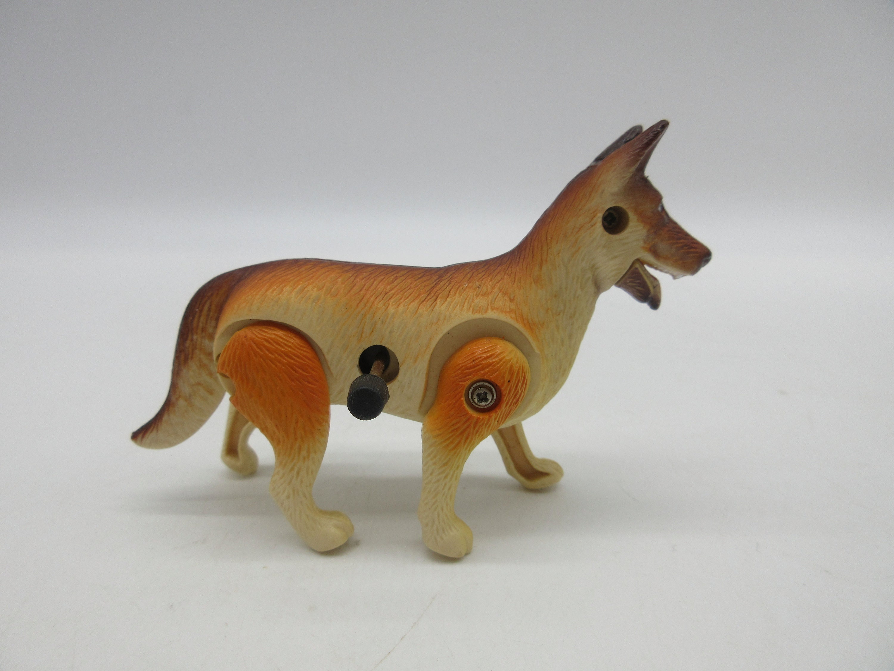 1980 TOMY Wind-up Dog - German Sheppard by TOMY - Works! Rare Toy