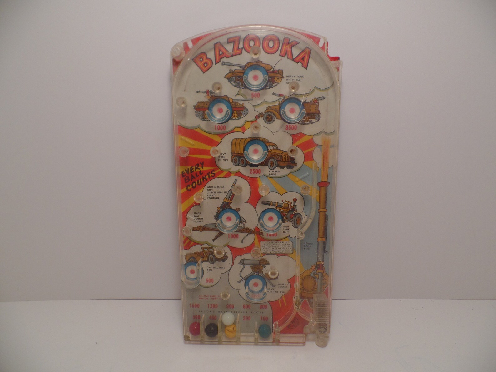 1950's MARX Bazooka Pinball Game Military Toy Machine Etsy