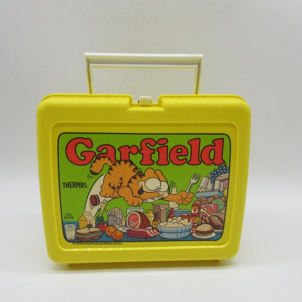 1980 GARFIELD LUNCHBOX - Lunch Box - Yellow - Plastic