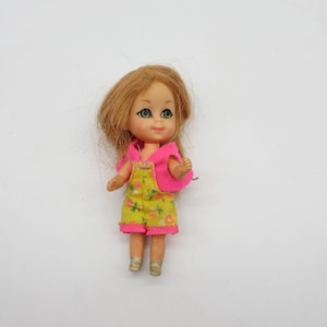 1965 LIDDLE KIDDLE Skediddle Figure - Barbie Doll  - Mattel - Clothes - Mod Vintage Clothing -