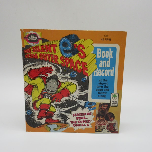 1973 The Silent E's From Outer Space - Record Book -  Golden Books - Comic  - Super Hero - Marvel DC