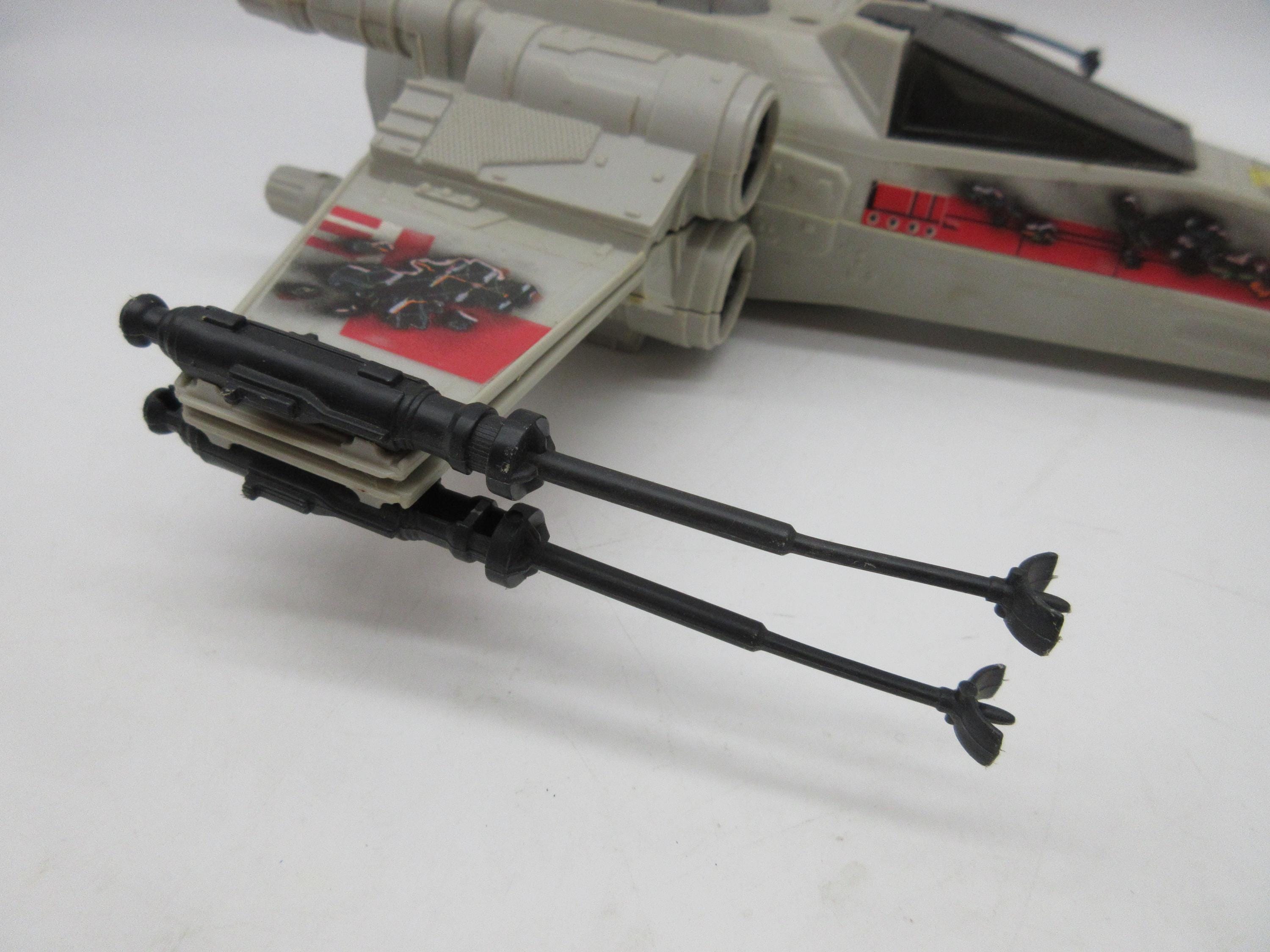 1981 Battle Damaged X-wing 100% Complete W/ Canopy + Luke - Works