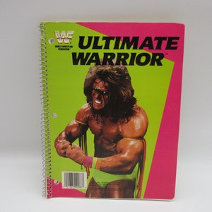 1990 Ultimate Warrior Notebook - Hasbro Titan Sports Wrestlers - WWf WWe Wrestling Figure LJn Hulk