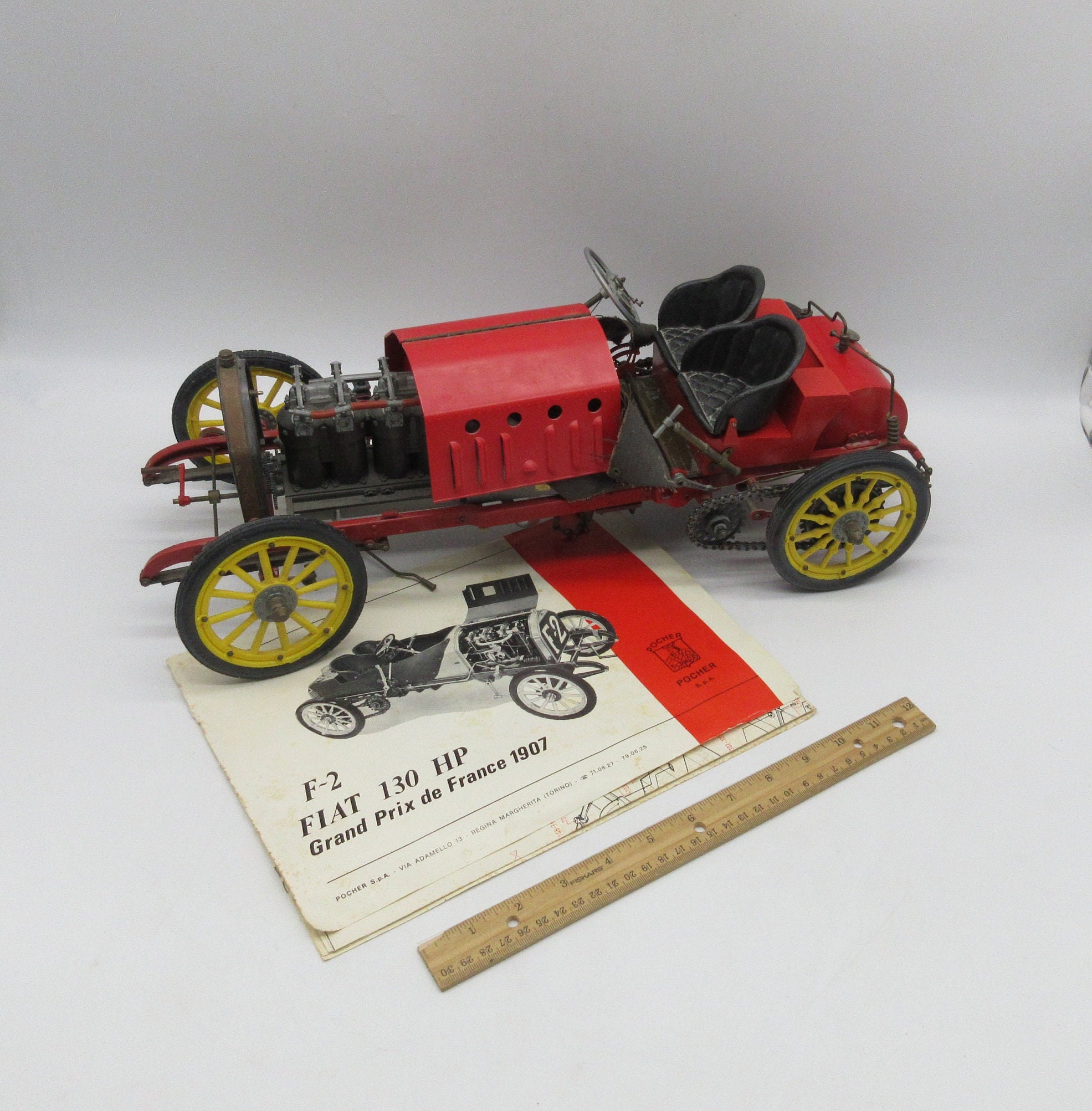 POCHER K70 Fiat 1907 130HP F-2 G.P. France Car KIT - Pressed Steel