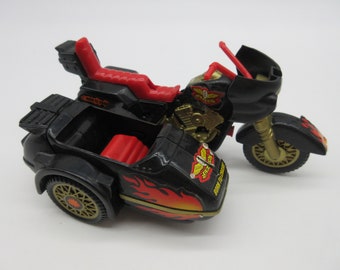 Incredible Crash Test Dummies Playset Motorcycle Bike & Sidecar TYCO 1991 Black for sale online