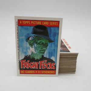 FRIGHT FLIGHT 1985 - Juego completo de 90 cartas + 11 pegatinas - Topps - Carta no deportiva - No deportiva