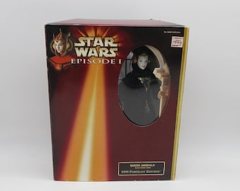 Vintage Star Wars Queen Amidala Doll, 1999 Portrait Edition, Black