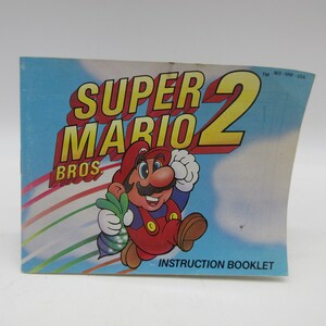 1988 Super Mario Bros 2 Folleto Libro de instrucciones - (NES) Nintendo (Probado+Limpiado)