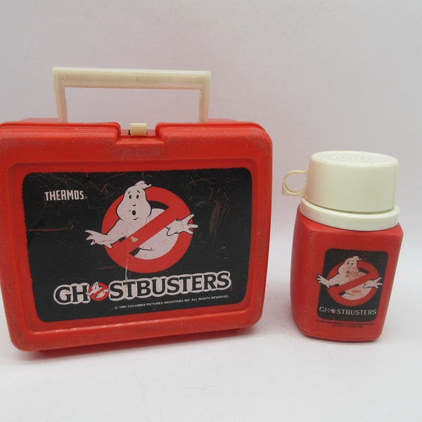 1985 GHOSTBUSTERS  LUNCHBOX w/ Thermos - Lunch Box