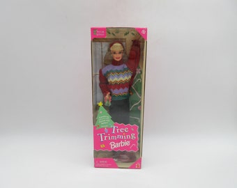 1998 Tree Trimming Barbie Doll - New In Box - Factory Sealed - MISB - Mattel - Clothes - Mod Vintage Clothing -