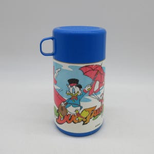 1986 DUCKTALES BlueThermos (komplet) do LUNCHBOX - Lunch Box Duck tales Disney