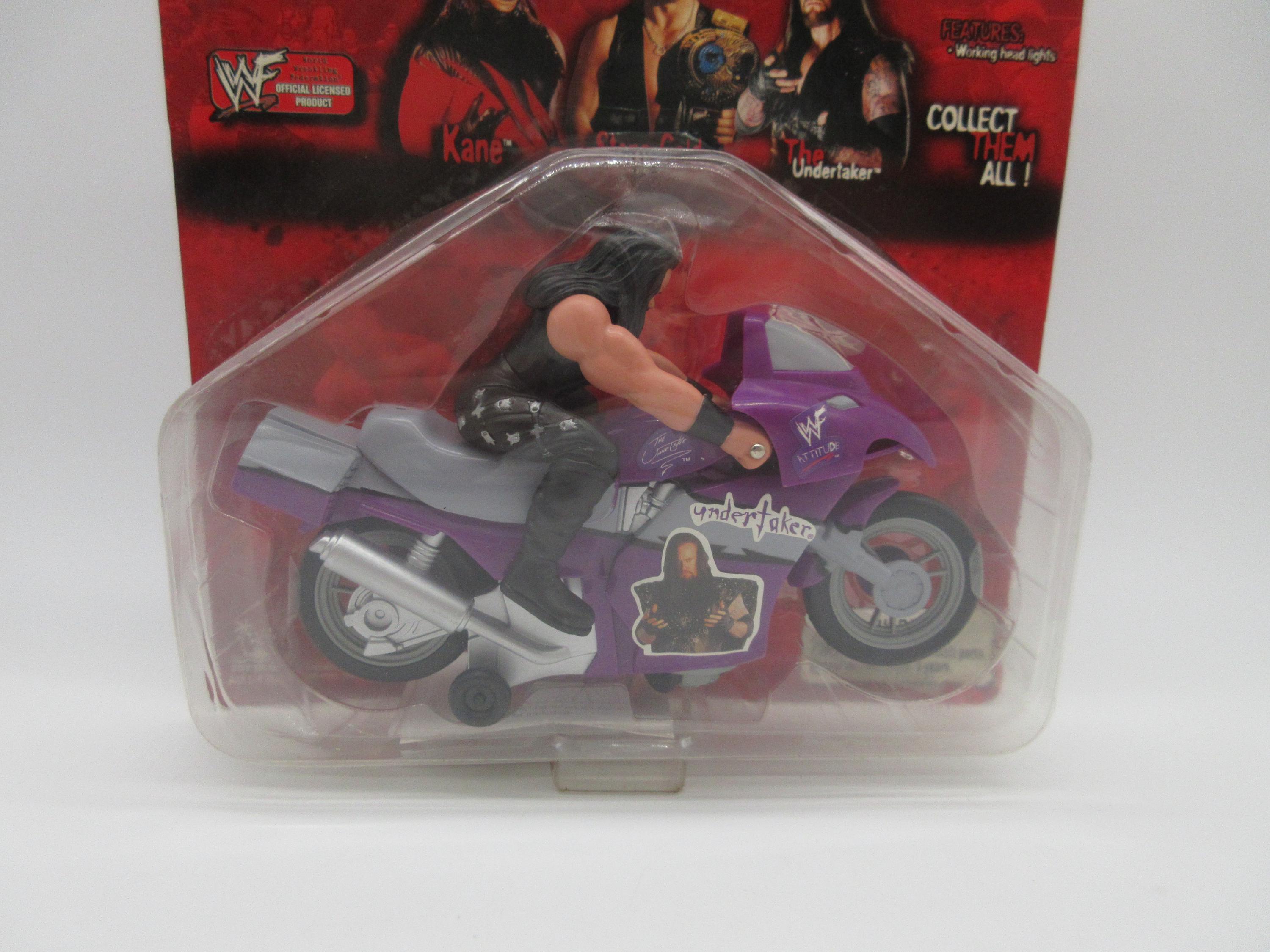 1998 the Undertaker Bump N Bash Motorcycle - Jakks Pacific - MOC